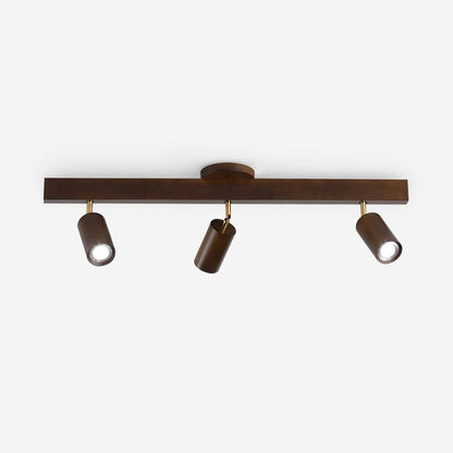 Plug-In LED Rail Light 16.5 Inch Wood Metal Warm White 3000K Adjustable Spotlights Ceiling Wall Mount Home Accent Fixture