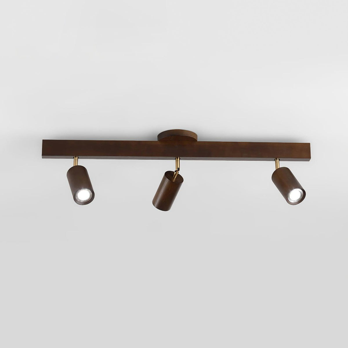 Plug-In LED Rail Light 16.5 Inch Wood Metal Warm White 3000K Adjustable Spotlights Ceiling Wall Mount Home Accent Fixture