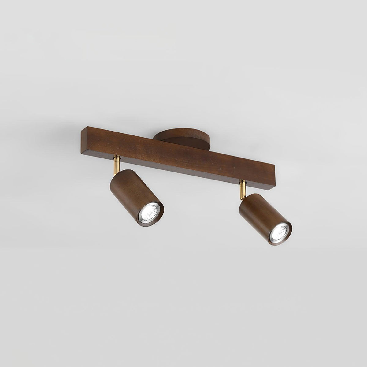 Adjustable LED Track Light 39 in Wood Finish Spotlight Bar Ceiling Mount for Kitchen Living Room Hallway Dining Room Modern Scandinavian Hom