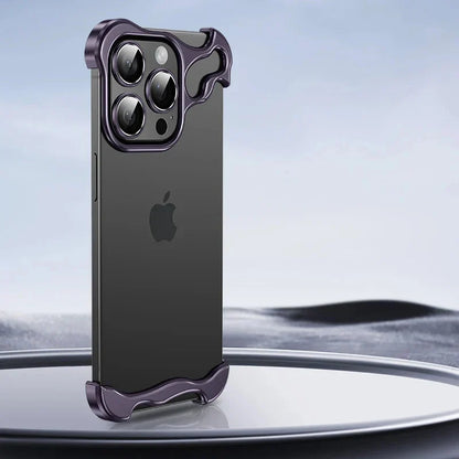 Aluminum Edge-Guard iPhone Bumper – Frameless Camera & Corner Shield for 12-17 Series