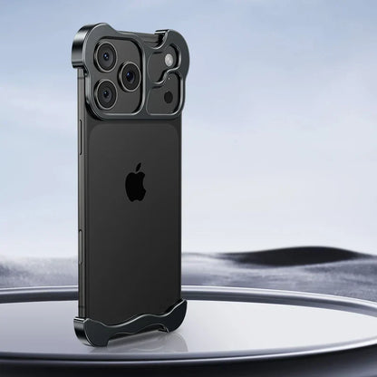 Aluminum Edge-Guard iPhone Bumper – Frameless Camera & Corner Shield for 12-17 Series