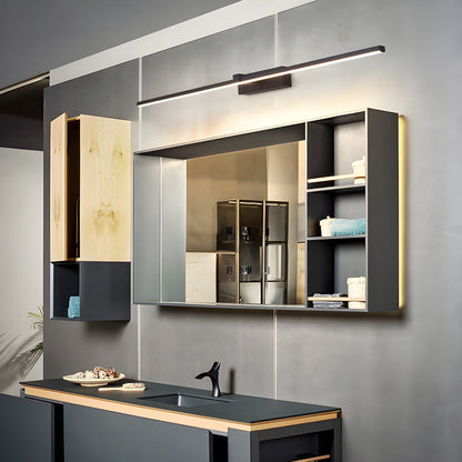 Hardwired LED Vanity Light Bar 16 in Aluminum Black for Bathroom Mirror Above Sink Modern Indoor Wall Sconce Fixture with Adjustable Color T