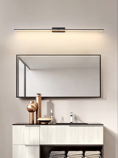 Hardwired LED Vanity Light Bar 16 in Aluminum Black for Bathroom Mirror Above Sink Modern Indoor Wall Sconce Fixture with Adjustable Color T