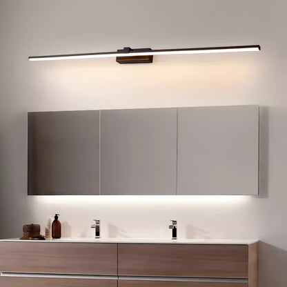 Hardwired LED Vanity Light Bar 16 in Aluminum Black for Bathroom Mirror Above Sink Modern Indoor Wall Sconce Fixture with Adjustable Color T