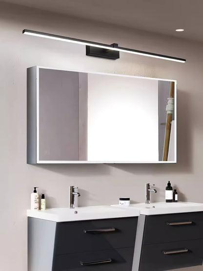 Hardwired LED Vanity Light Bar 16 in Aluminum Black for Bathroom Mirror Above Sink Modern Indoor Wall Sconce Fixture with Adjustable Color T