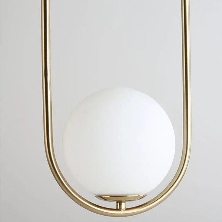 Glass Pendant Light with Metal Frame for Kitchen Island Dining Room Contemporary Ceiling Fixture Modern Hanging Lamp