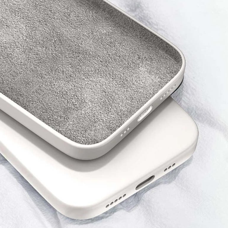 Silicone Phone Case with Microfiber Lining for Samsung Galaxy S22-S26 | Shock-Absorbing Protective Cover with Raised Edges