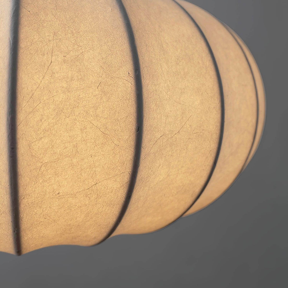 Hanging Silk Ceiling Fixture with Organic Shape for Dining Rooms & Living Spaces – Dimmable LED Compatible in 12, 16, or 20 Inch Sizes