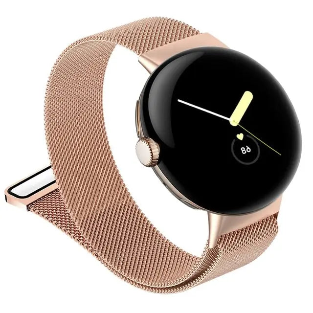 Stainless Steel Magnetic Watch Band for Google Pixel Watch & Watch 2 – Adjustable Metal Mesh Bracelet with Secure Magnetic Clasp