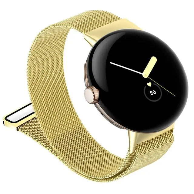 Stainless Steel Magnetic Watch Band for Google Pixel Watch & Watch 2 – Adjustable Metal Mesh Bracelet with Secure Magnetic Clasp