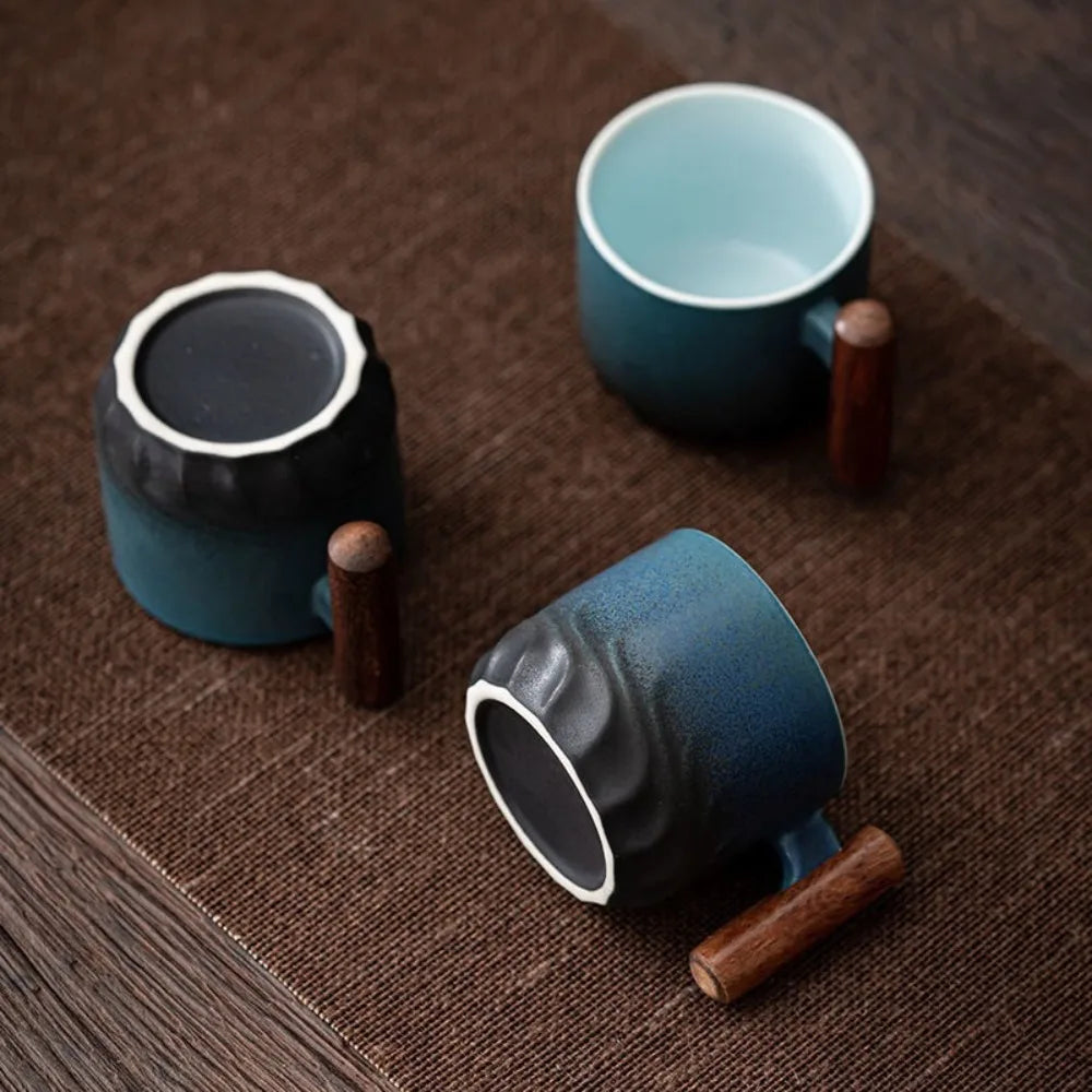 Milano Ceramic Mug with Retro Gradient Glaze, Durable Painted Coffee Cup, 2x3 Inch