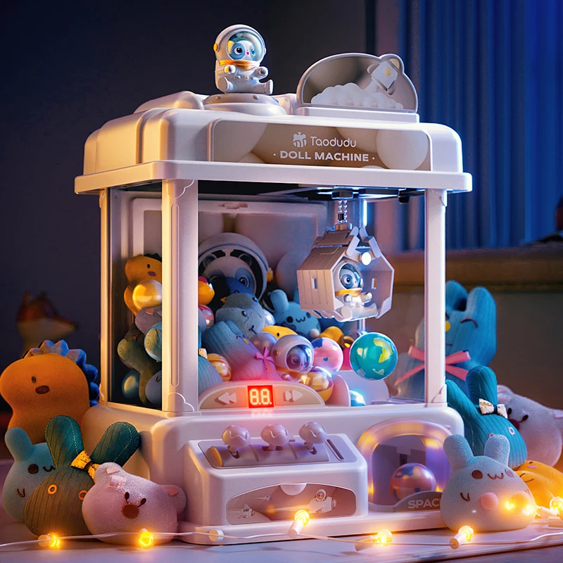 Mini Claw Machine | Coin Operated Arcade Game with Plush Prizes | Fun Gift for Kids