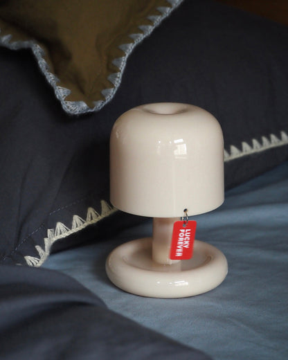 LED Nightstand Light 4 in Tall Acrylic Minimalist Desk Lamp Warm Glow USB Charging Port Bedside Reading Light Space-Saving Modern Decor