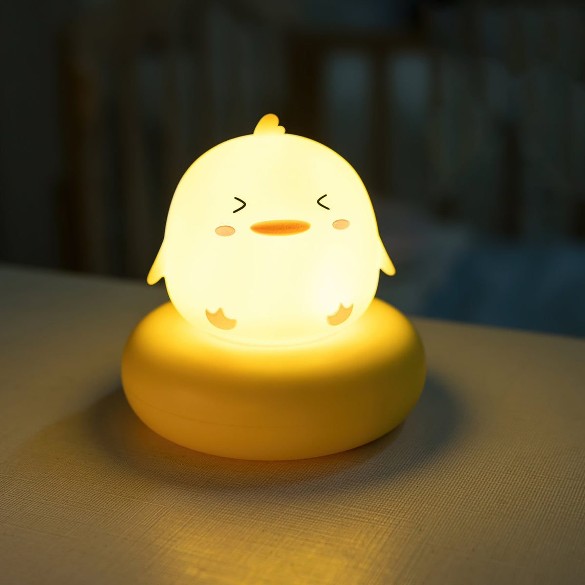 LED Nightstand Light 4 in Tall Acrylic Minimalist Desk Lamp Warm Glow USB Charging Port Bedside Reading Light Space-Saving Modern Decor