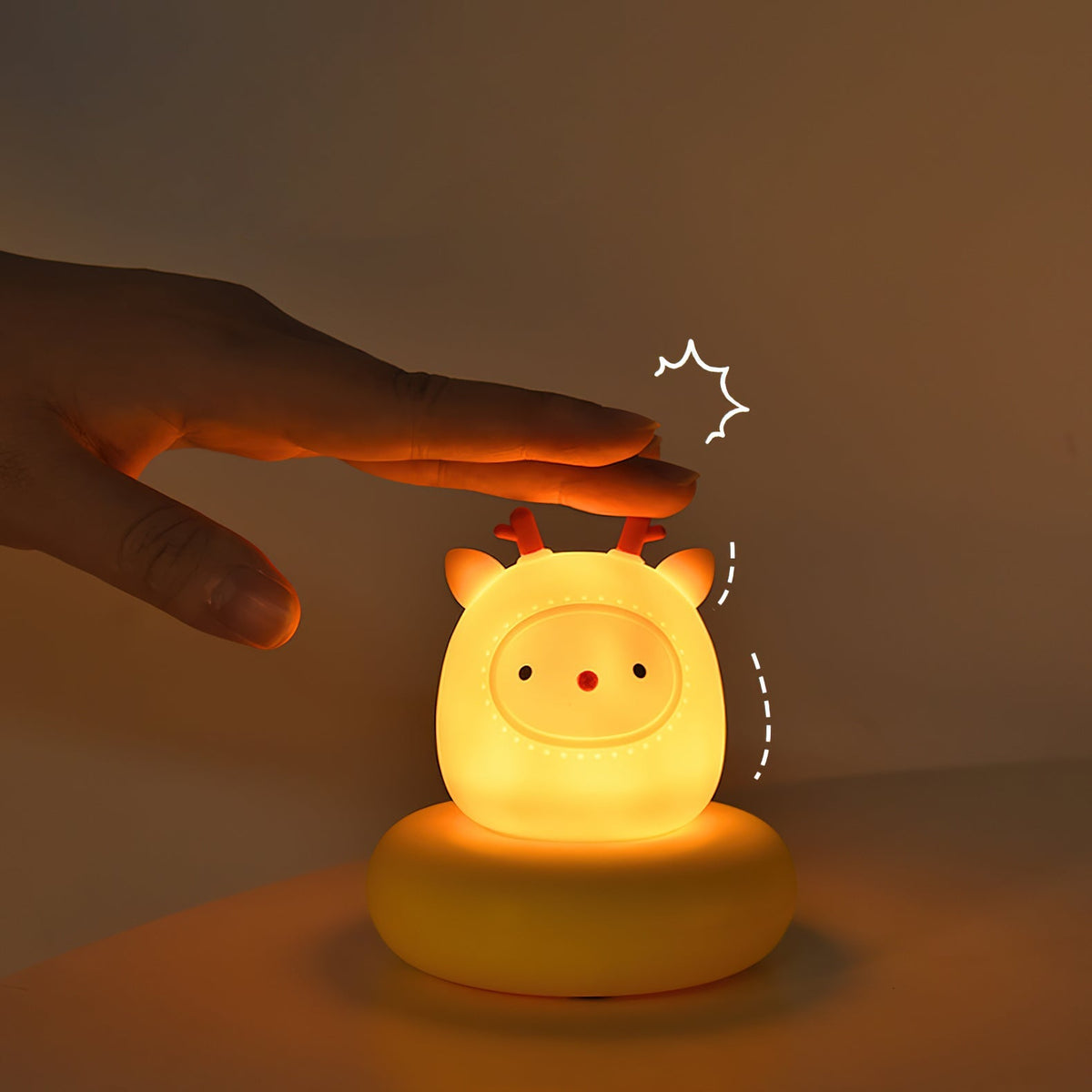 LED Nightstand Light 4 in Tall Acrylic Minimalist Desk Lamp Warm Glow USB Charging Port Bedside Reading Light Space-Saving Modern Decor