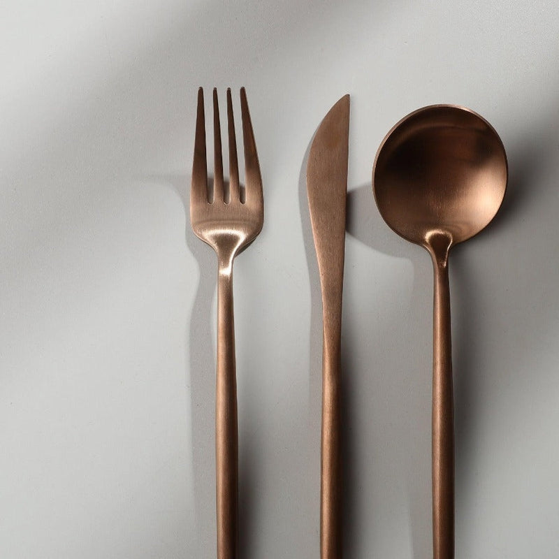 Stainless Steel Flatware Set – Matte Finish 5-Piece Place Settings for Everyday & Formal Dining