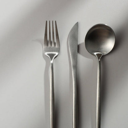 Stainless Steel Flatware Set – Matte Finish 5-Piece Place Settings for Everyday & Formal Dining