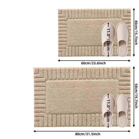 Mistral Bath Rug - Flocked Material, Non-Slip and Quick-Drying