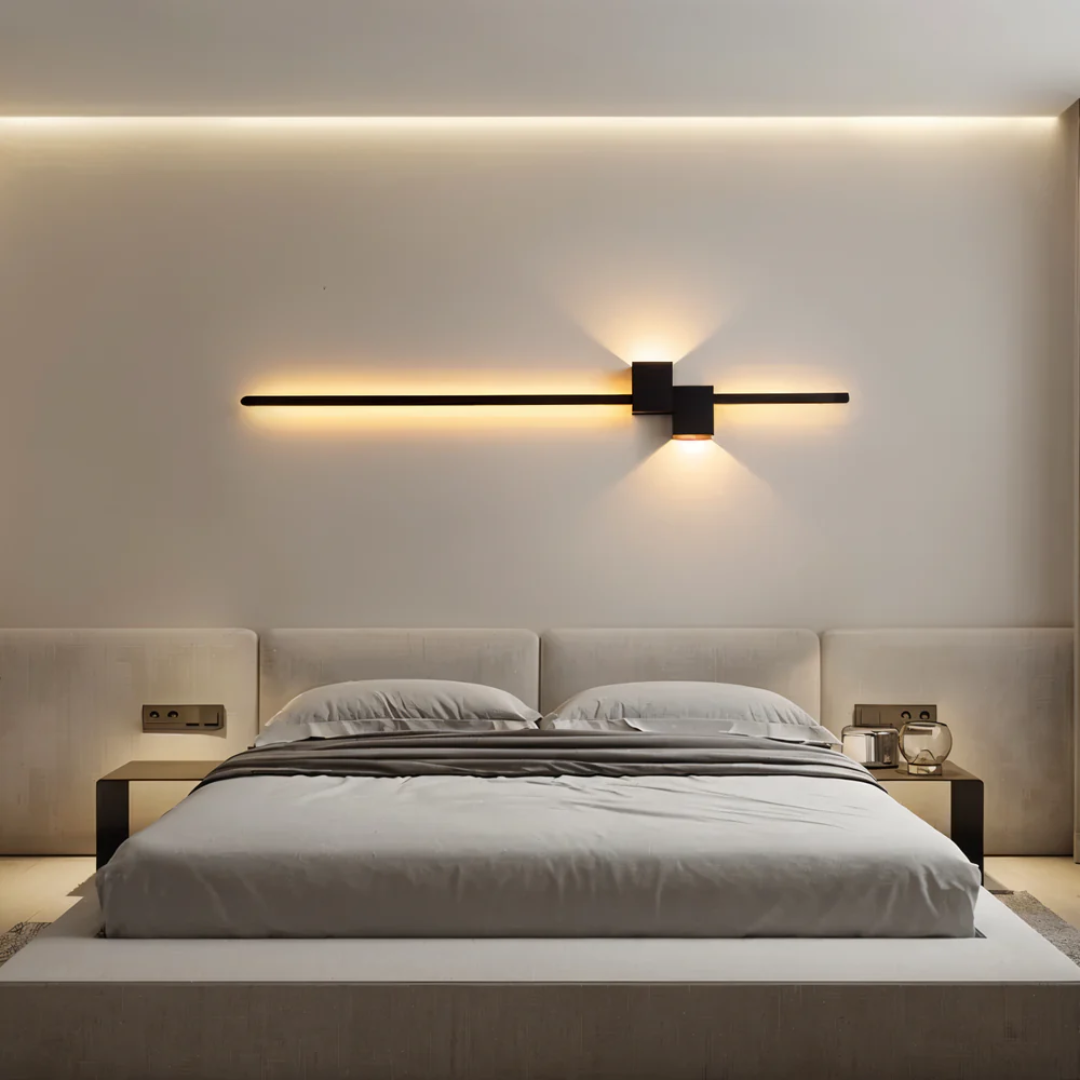 Minimalist LED Wall Light for Modern Interiors – in Black, White, or Gold