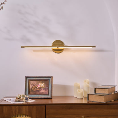 Rechargeable LED Wall Sconce Light with Touch Dimmer Switch for Bedroom Bathroom Mirror Vanity Hallway No Wiring Cordless Modern Linear