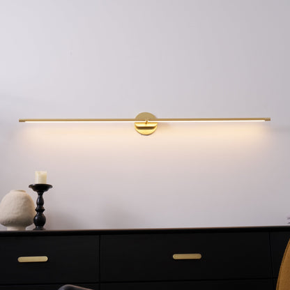 Linear LED Bathroom Vanity Light Fixture 27-50 Inch Metal Wall Sconce for Mirror Black Gold Brushed Nickel Warm Lighting Powder Room Dressin