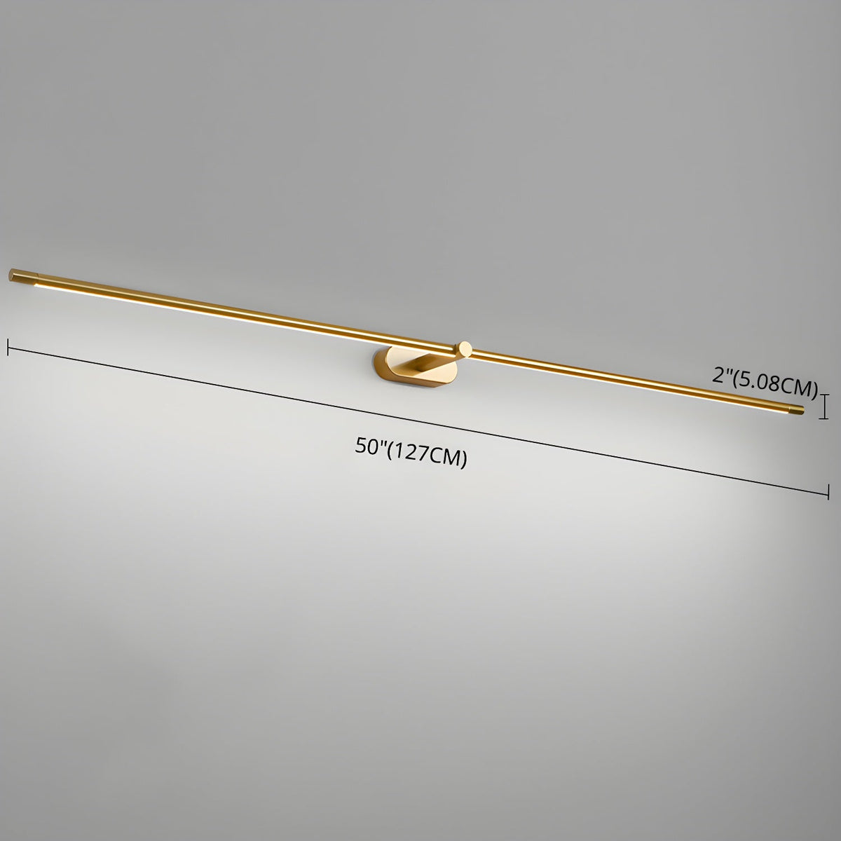 LED Bathroom Mirror Light 27 in Rechargeable Dimmable Wall Sconce Black Gold Wireless Touch Control Vanity Fixture for Powder Room