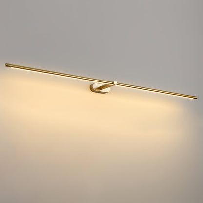 LED Bathroom Mirror Light 27 in Rechargeable Dimmable Wall Sconce Black Gold Wireless Touch Control Vanity Fixture for Powder Room