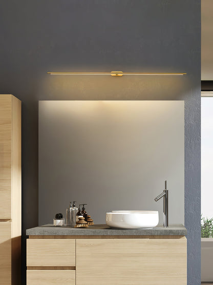 Linear LED Bathroom Vanity Light Fixture 27-50 Inch Metal Wall Sconce for Mirror Black Gold Brushed Nickel Warm Lighting Powder Room Dressin