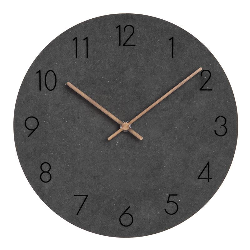 Minimalist Wall Clock | Silent Grey Dial with Copper Hands for Modern Decor