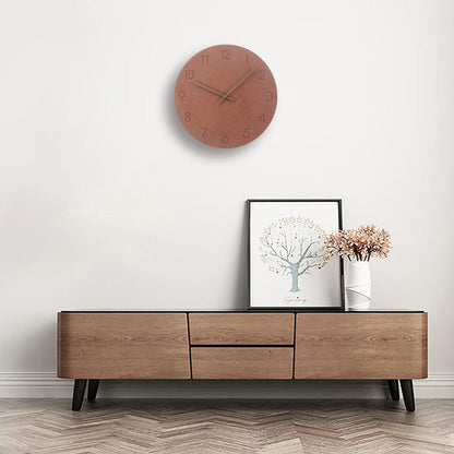 Minimalist Wall Clock | Silent Grey Dial with Copper Hands for Modern Decor