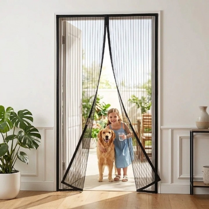 Mira Magnetic Door Curtain - Polyester Mesh, Easy Installation - 39.4 × 82.7 in
