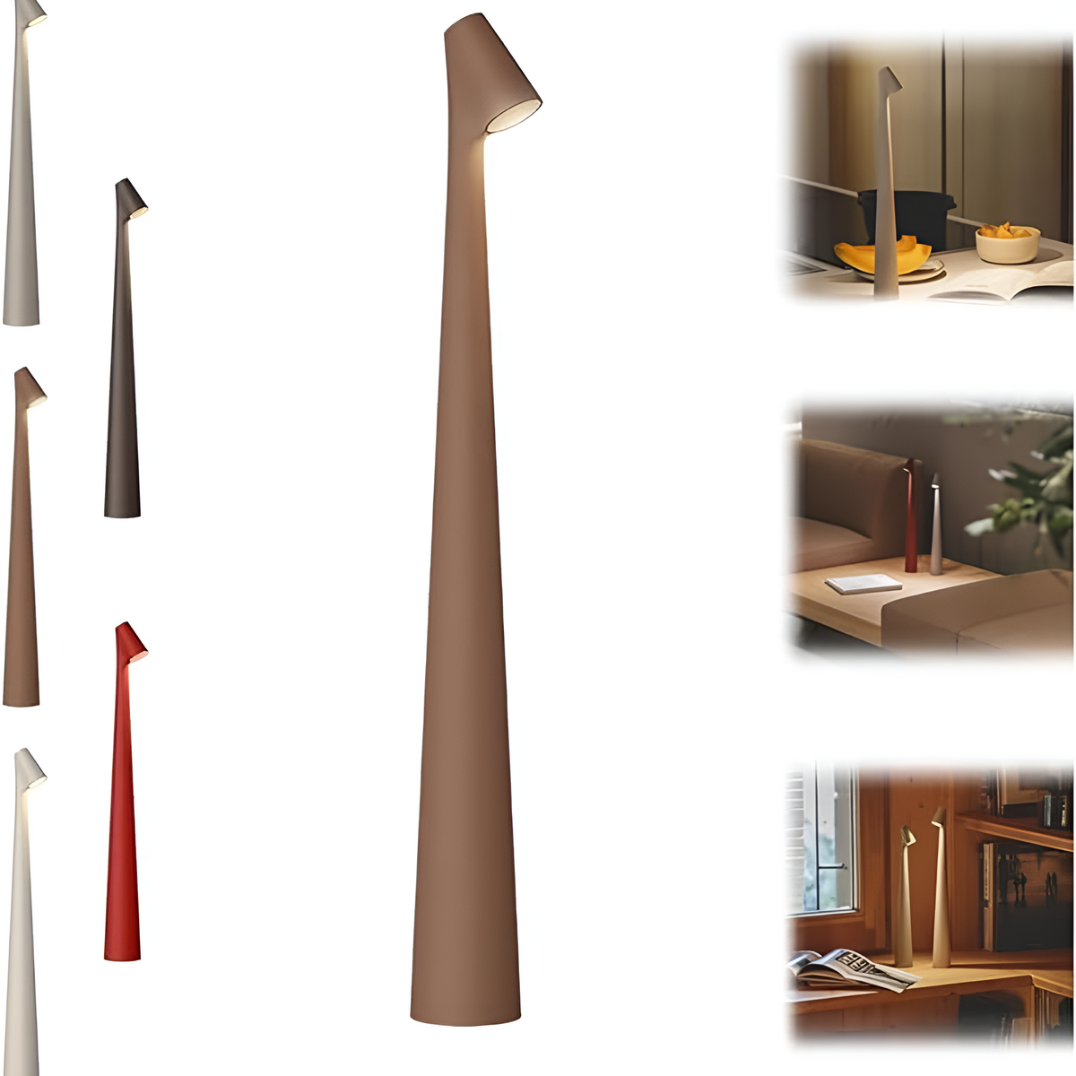 Mira Table Lamp - Cordless Dimmable LED, Nordic Design