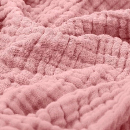 Lightweight Cotton Gauze Throw Blanket – Breathable Summer Layer for Bed, Couch & Chair – Natural Organic Fabric – Soft All-Season Cover