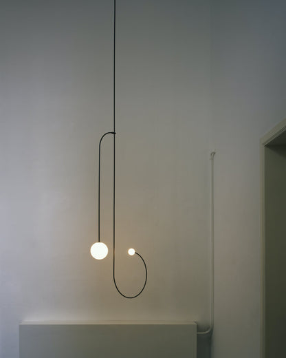 Sculptural Ceiling Light with Opaline Glass Diffusers Black & Brass Finish Multi-Arm Design for Dining Room Entryway Modern Overhead Fixture