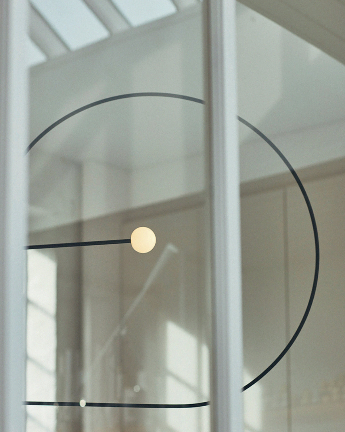 Sculptural Ceiling Light with Opaline Glass Diffusers Black & Brass Finish Multi-Arm Design for Dining Room Entryway Modern Overhead Fixture