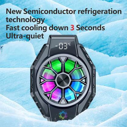 Mobile Fan | Clip-On Cooling Fan with Smart Temperature Display | Portable Solution for Mobile Devices