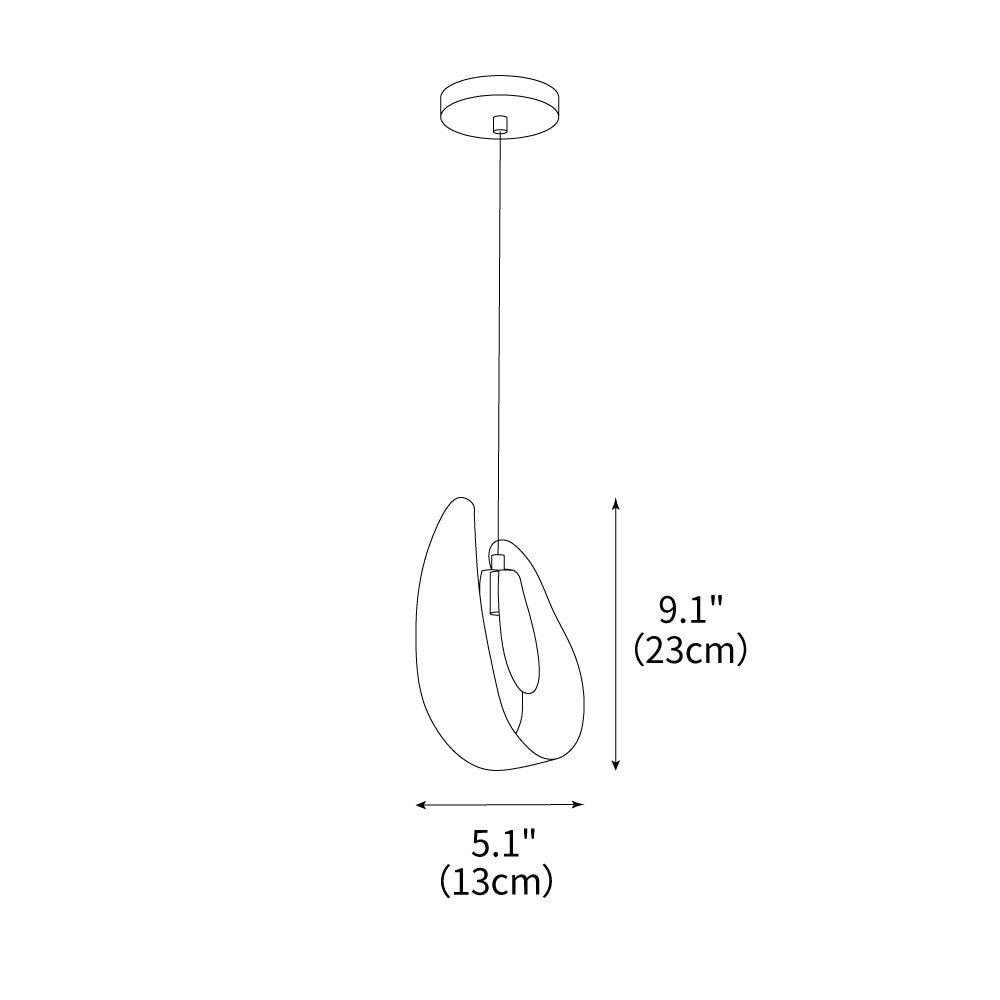 Handblown Cobalt Glass Drop Ceiling Fixture with Metal Accents 5.1 inch for Kitchen Island Dining Area Entryway