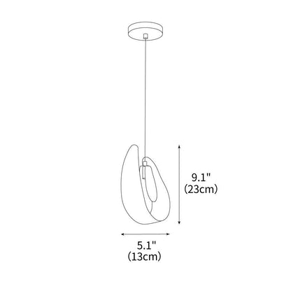 Handblown Cobalt Glass Drop Ceiling Fixture with Metal Accents 5.1 inch for Kitchen Island Dining Area Entryway