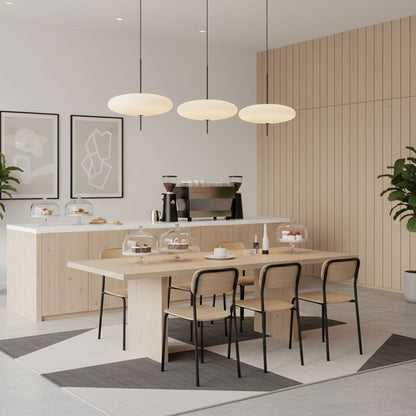 Ceiling Pendant Light White Polymer Shade Adjustable Drop Height Modern Dining Room Kitchen Living Room Hanging Fixture E26 E27 Socket 12 in