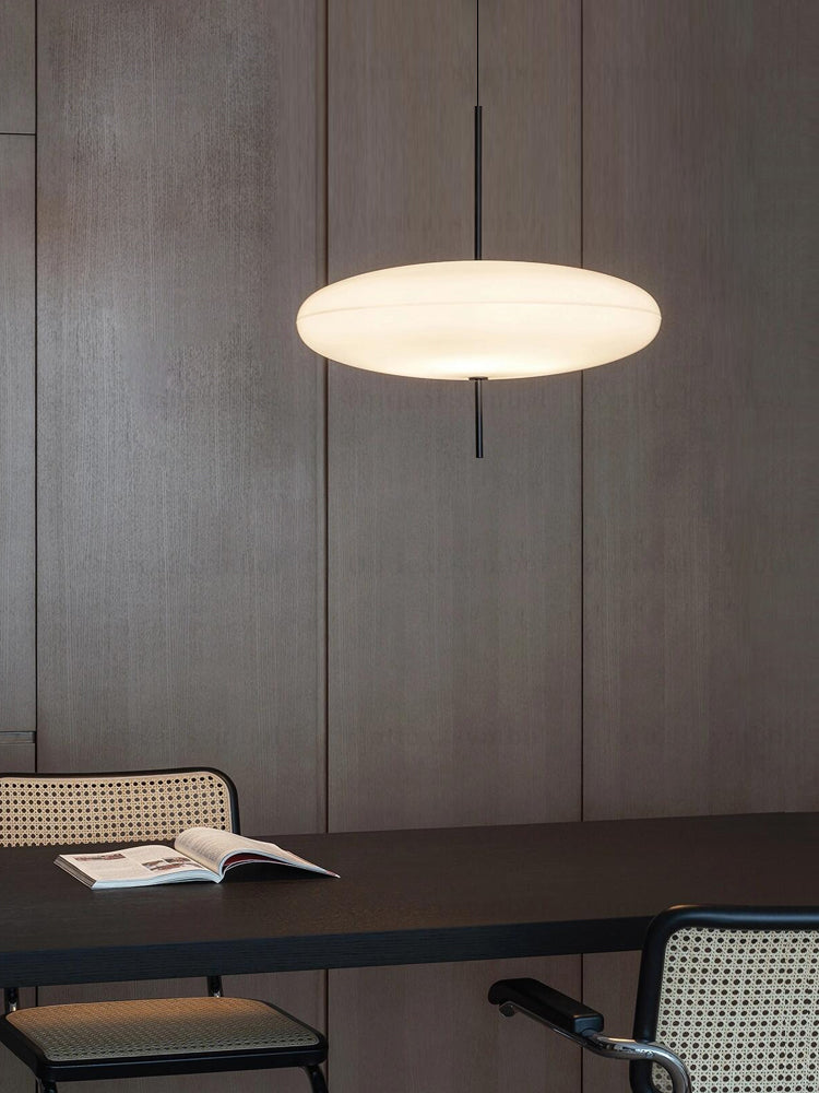 Ceiling Pendant Light White Polymer Shade Adjustable Drop Height Modern Dining Room Kitchen Living Room Hanging Fixture E26 E27 Socket 12 in