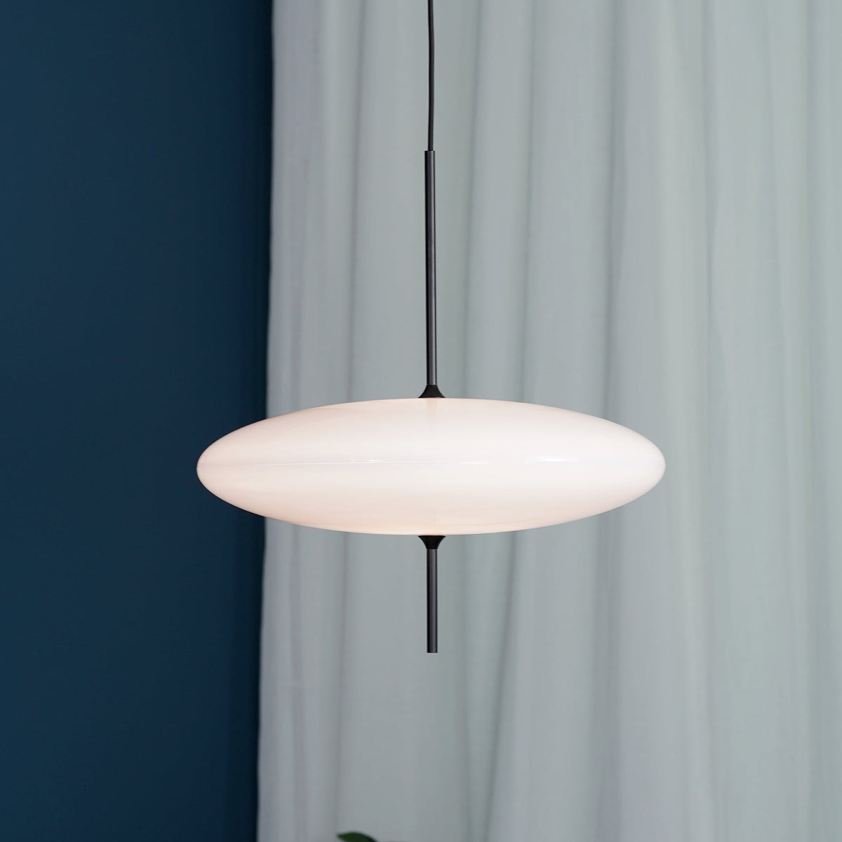 Ceiling Pendant Light White Polymer Shade Adjustable Drop Height Modern Dining Room Kitchen Living Room Hanging Fixture E26 E27 Socket 12 in