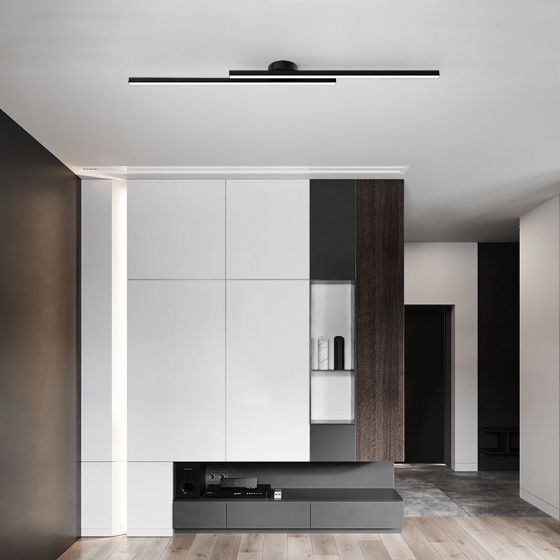 Flush Mount LED Ceiling Light Fixture — Low Profile Round Disc 8.3 in for Bedroom Hallway Entry — Modern Aluminum & Acrylic Surface Mount wi