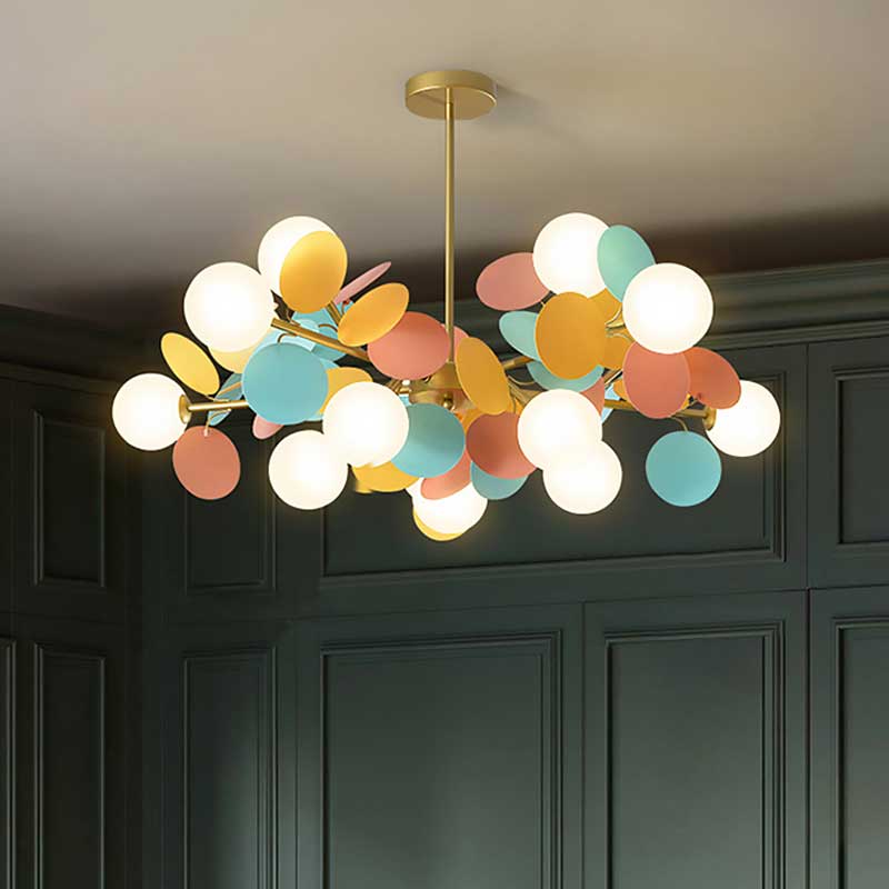 Artistic LED Chandelier | Colorful Branch Design with Energy-Efficient Lighting | Modern Ceiling Fixture for Elegant Interiors