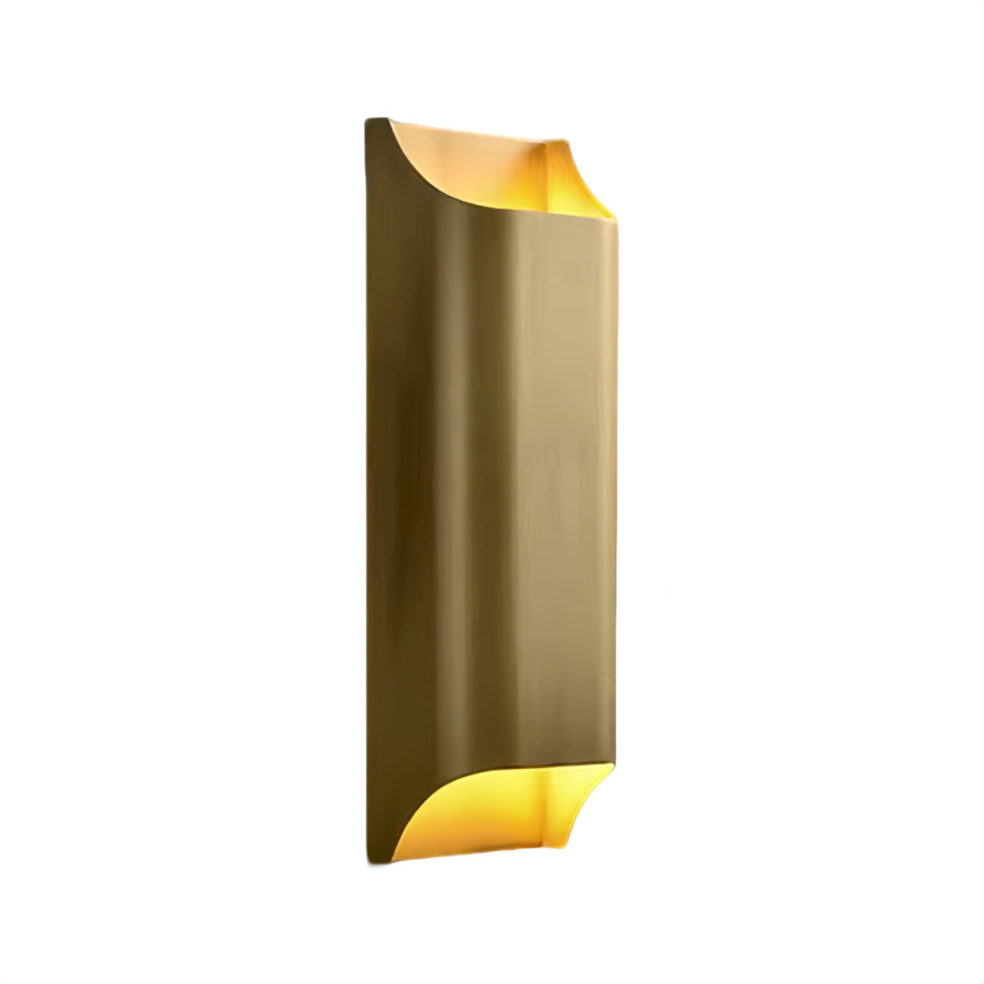 Modern Brass Wall Sconce Light with Up and Down Lighting – Warm White, Two Sizes Available, Ideal for Bedrooms and Living Rooms