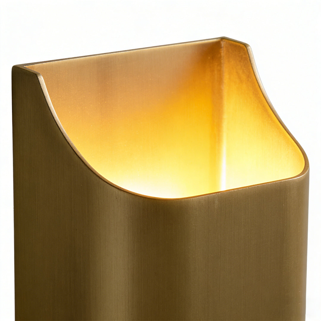 Modern Brass Wall Sconce Light with Up and Down Lighting – Warm White, Two Sizes Available, Ideal for Bedrooms and Living Rooms