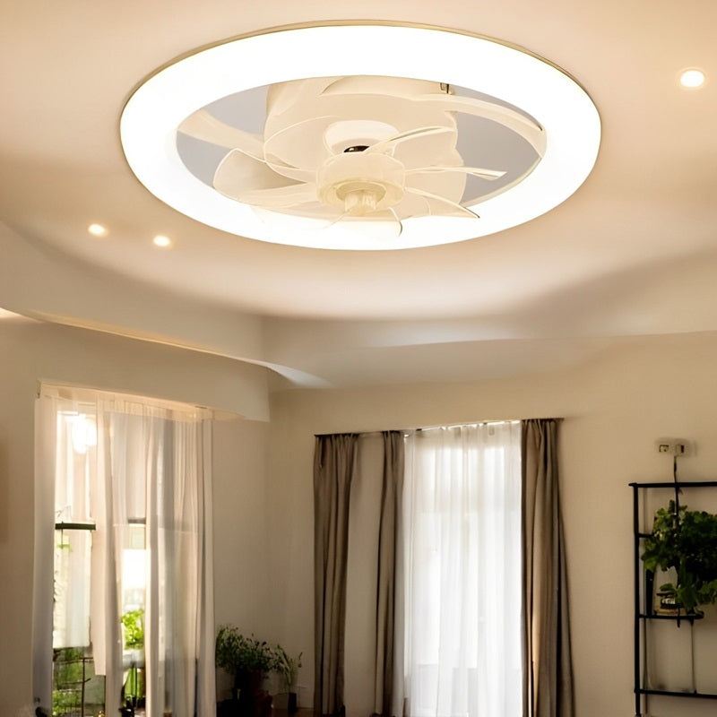 Modern Ceiling Fans with Lights | LED Flush Mount Design with Remote Control for Year-Round Comfort
