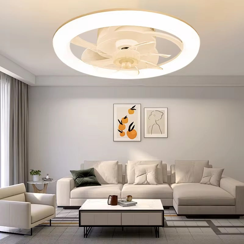Modern Ceiling Fans with Lights | LED Flush Mount Design with Remote Control for Year-Round Comfort