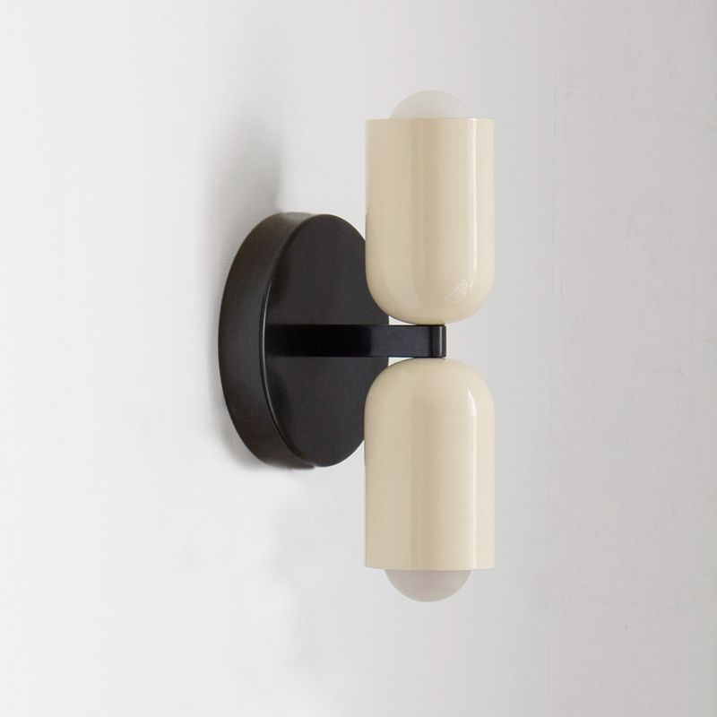 Indoor Sconce with Textured Glass Shade Iron Mount E27 Socket 9 in Height for Bedroom Hallway Bathroom Reading Nook Mirror Accent Light Vint
