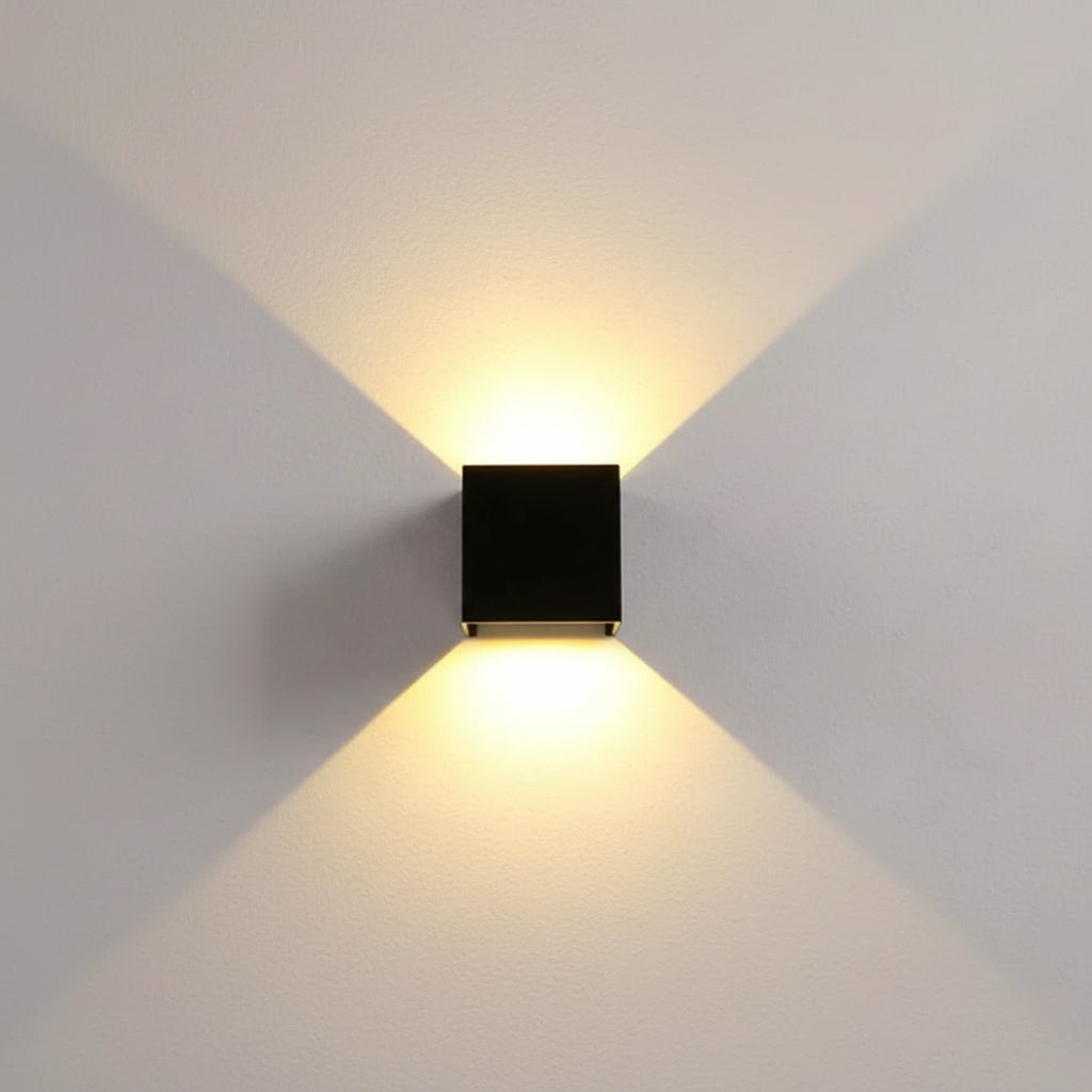 Modern Cube LED Wall Light with Motion Sensor & Rechargeable Battery | Smart Home Lighting Solution