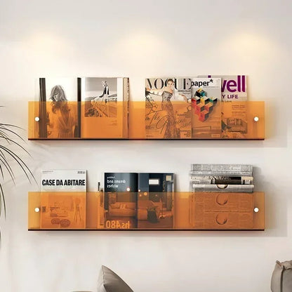 Modern Floating Wall Shelves – Sleek PVC Design for Home and Office Organization